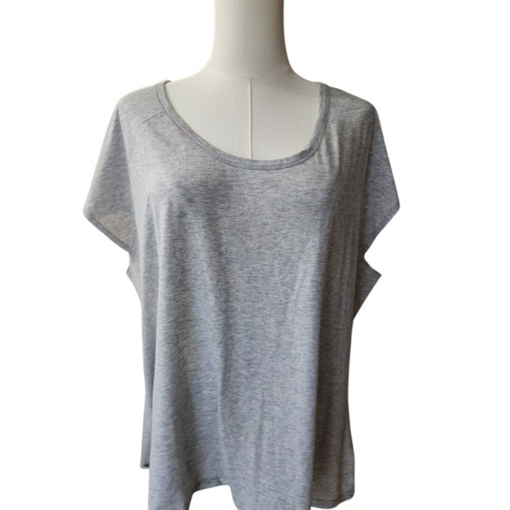 Athleta Grey Heather Tunic Top Shirt Dolman Sleeve Women's Plus Size 2X